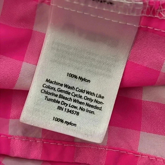 Vineyard Vines Gingham Performance Shirt  Dress Hot Pink - Picture 13 of 13